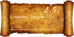 Levendel István névjegykártya