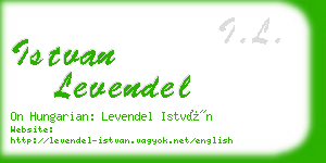 istvan levendel business card